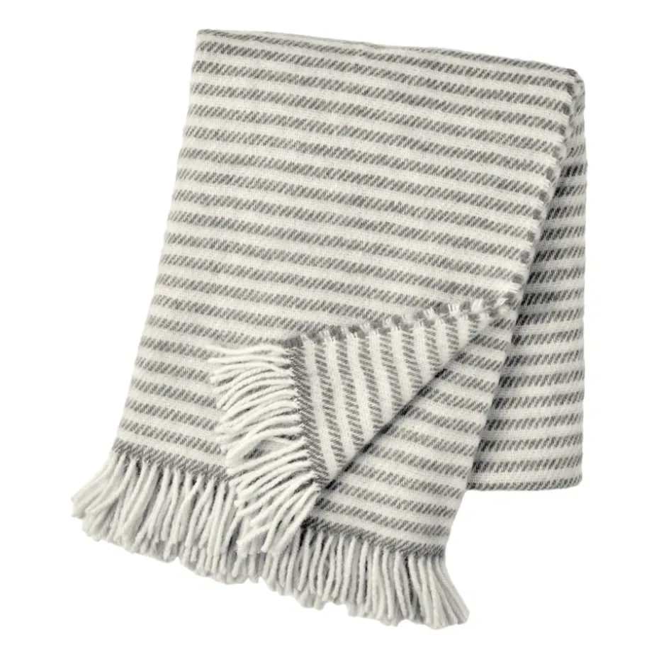 Plaid en laine Tidal 130x180 cm, Gris foncé