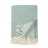 Plaid en laine Velvet, bleu clair
