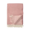 Plaid en laine Velvet, rose
