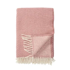 Plaid en laine Velvet, rose