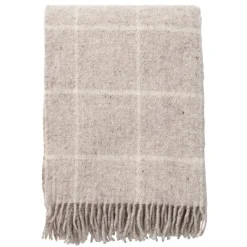 Plaid en laine Vinga, Beige