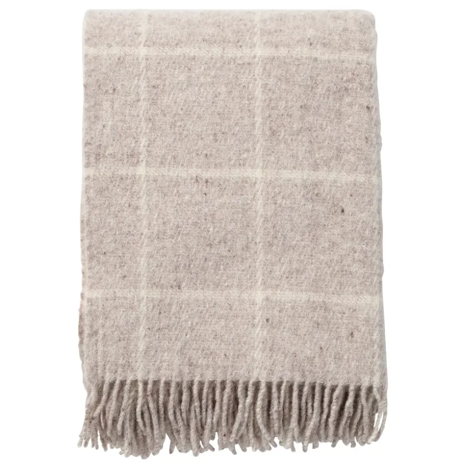Plaid en laine Vinga, Beige