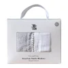 Plaid Pom Pom en mousseline 120x120 cm, lot de 2, Pearl & Giraffe gray