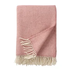 Plaid Sorbet en laine 130x200 cm, Powder pink