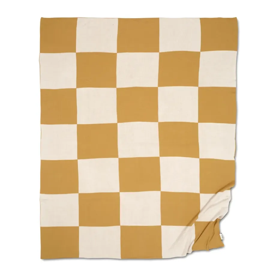 Plaid Square 130x170 cm, Jaune