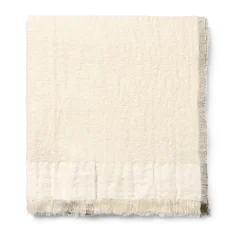 Plaid Weaver 120x170 cm, Blanc cassé