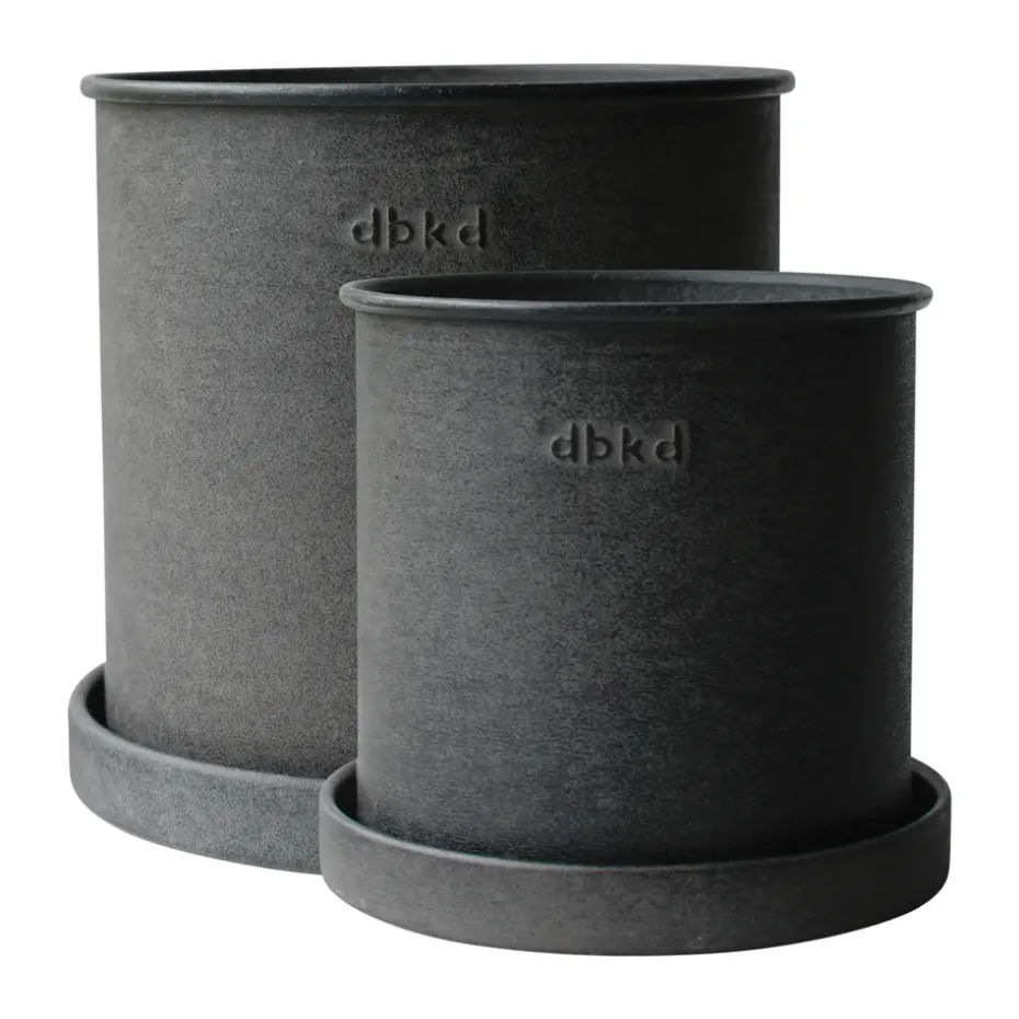 Plant Pot pot small lot de 2, Black