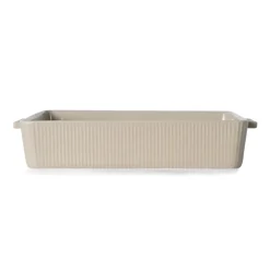 Plat à four Flora beige, 36x23 cm