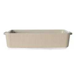Plat à four Flora beige, 29,5x18,5 cm
