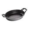 Plat à four ovale en fonte Staub 21 cm, Gris graphite