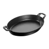 Plat à four ovale en fonte Staub 32 cm, Noir