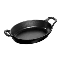 Plat à four ovale en fonte Staub 21 cm, Noir