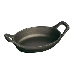 Plat à four ovale en fonte Staub 15 cm, Noir