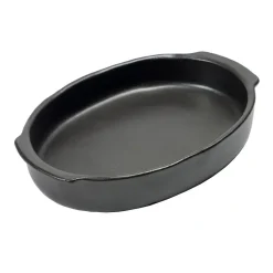 Plat à four Pure oval M, Black