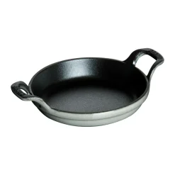 Plat à gratin rond Staub fonte Ø20 cm, Gris graphite