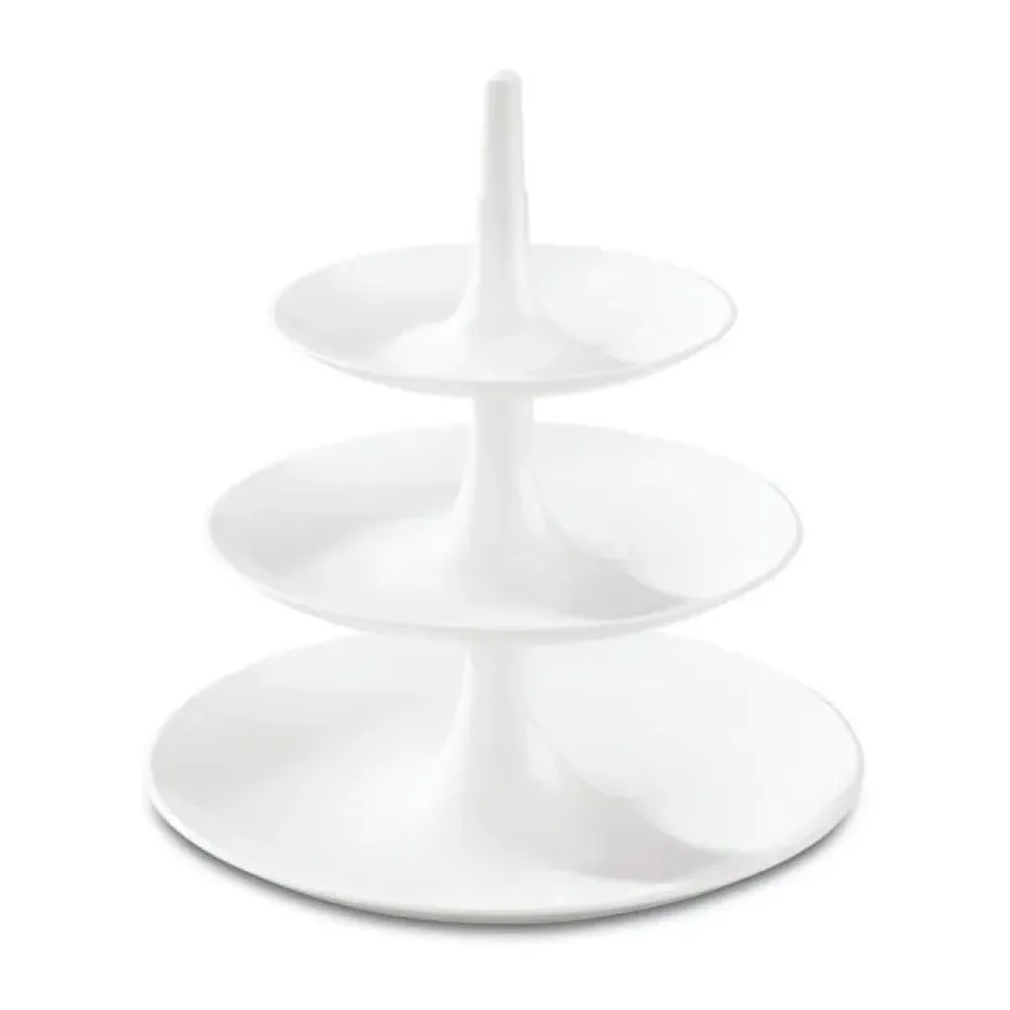 Plat à gâteau-présentoir à étages Babell L, Cotton white