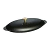 Plat à poisson ovale Staub en fonte, noir