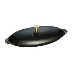 Plat à poisson ovale Staub en fonte, noir