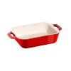 Plat de cuisson rectangulaire Staub 14x11 cm, rouge