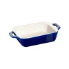 Plat de cuisson rectangulaire Staub 14x11 cm, bleu