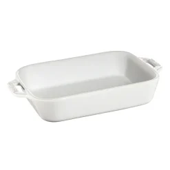 Plat de cuisson rectangulaire Staub 20 x 16 cm, blanc
