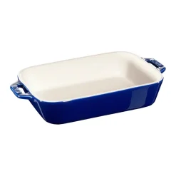 Plat de cuisson rectangulaire Staub 20 x 16 cm, bleu