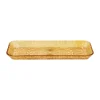 Plat de service Kusintha rectangulaire 14x38 cm, Amber