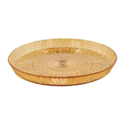 Plat de service Kusintha ronde Ø30 cm, Amber