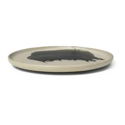 Plat de service Omhu Centrepiece ⌀36 cm, blanc cassé - anthracite