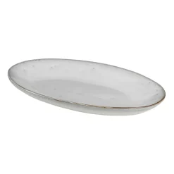 Plat de service oval Nordic Sand, 13,6x22 cm