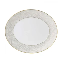 Plat de service ovale Arris, blanc