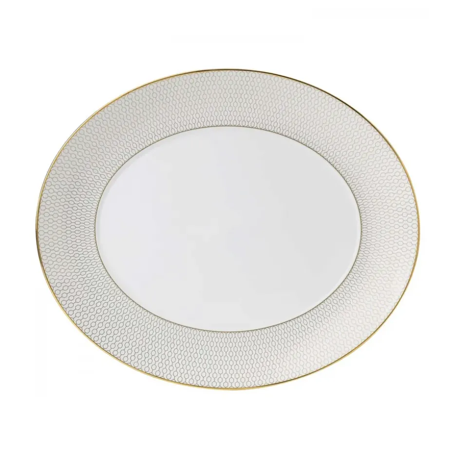 Plat de service ovale Arris, blanc