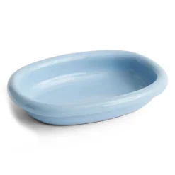 Plat de service ovale Barro, Light blue, small 20x27,5 cm
