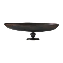 Plat de service Pavot sur pied, Marron