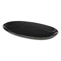 Plat oval Nordic Coal, 17x30 cm