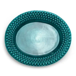Plat ovale Bubbles 35 cm, Océan