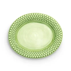 Plat ovale Bubbles 35 cm, Vert