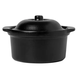 Plat pour le four Vig avec couvercle noir, Grand