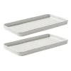 Plat Raw 18x34 cm Lot de 2, Arctic white