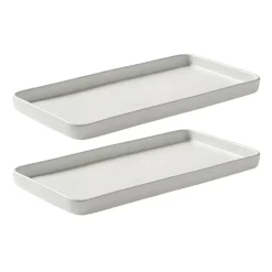 Plat Raw 18x34 cm Lot de 2, Arctic white