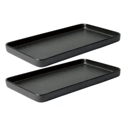 Plat Raw 18x34 cm Lot de 2, Noir titane