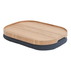 Plateau avec coussin Bosign curveline large 34x47 cm, Saule