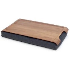 Plateau avec coussin mini, Gris-noyer