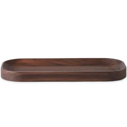 Plateau Carved Wood oval, Noyer