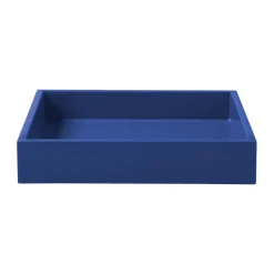 Plateau de décoration laqué Lux 19x19x3,5 cm, Ultramarin