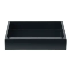 Plateau de décoration laqué Lux 19x19x3,5 cm, Black