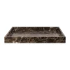 Plateau de décoration Marble large 30x40 cm, Brown