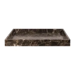 Plateau de décoration Marble large 30x40 cm, Brown