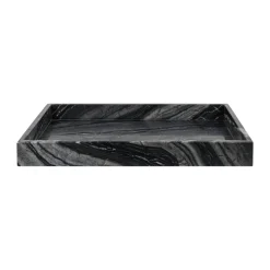 Plateau de décoration Marble large 30x40 cm, Black-grey