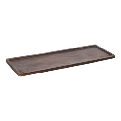 Plateau en bois Ernst 15x45 cm, Marron foncé